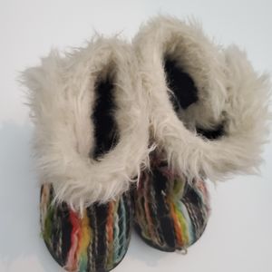 Babe | Fur Multicolored  Pre-distressed Boots